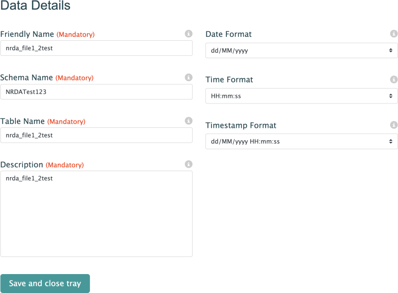 Data Import Settings